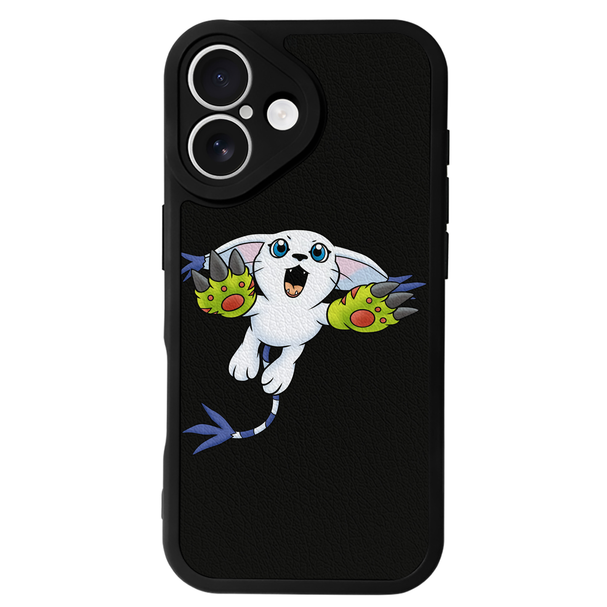 （画像用） Digimon デジタルモンスター/デジモン 【iPhone 16シリーズ対応】シリコンスマホケース（レザー調） 材質：シリコン